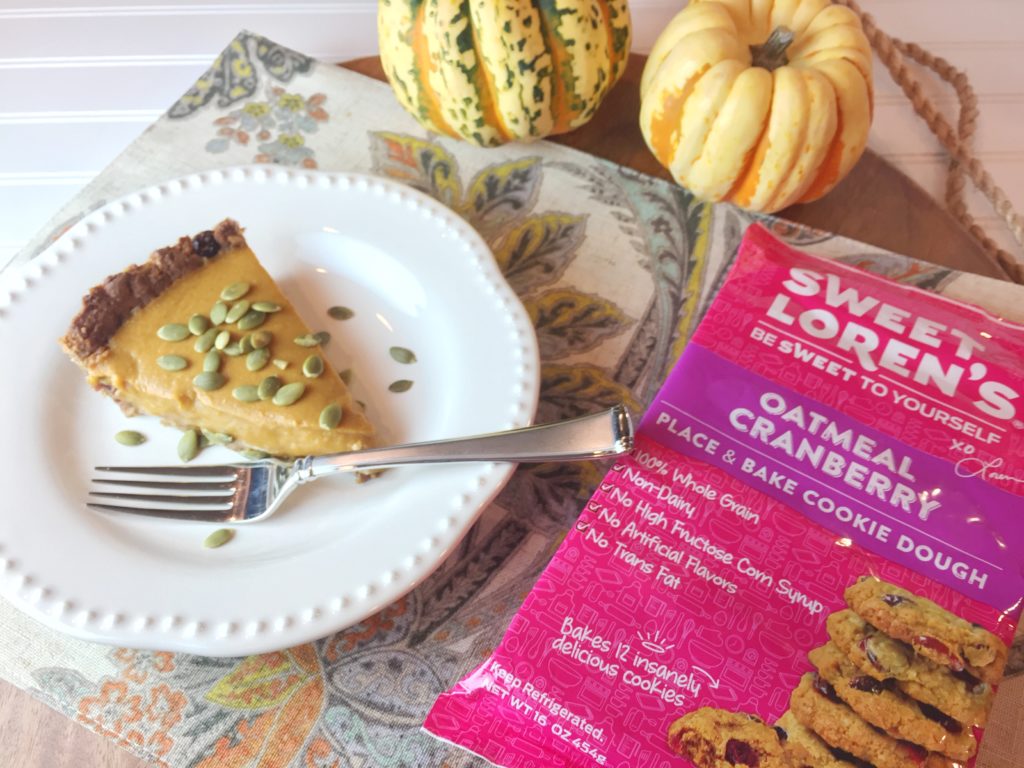 Pumpkin Pie with Oatmeal Cranberry Crust